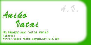 aniko vatai business card